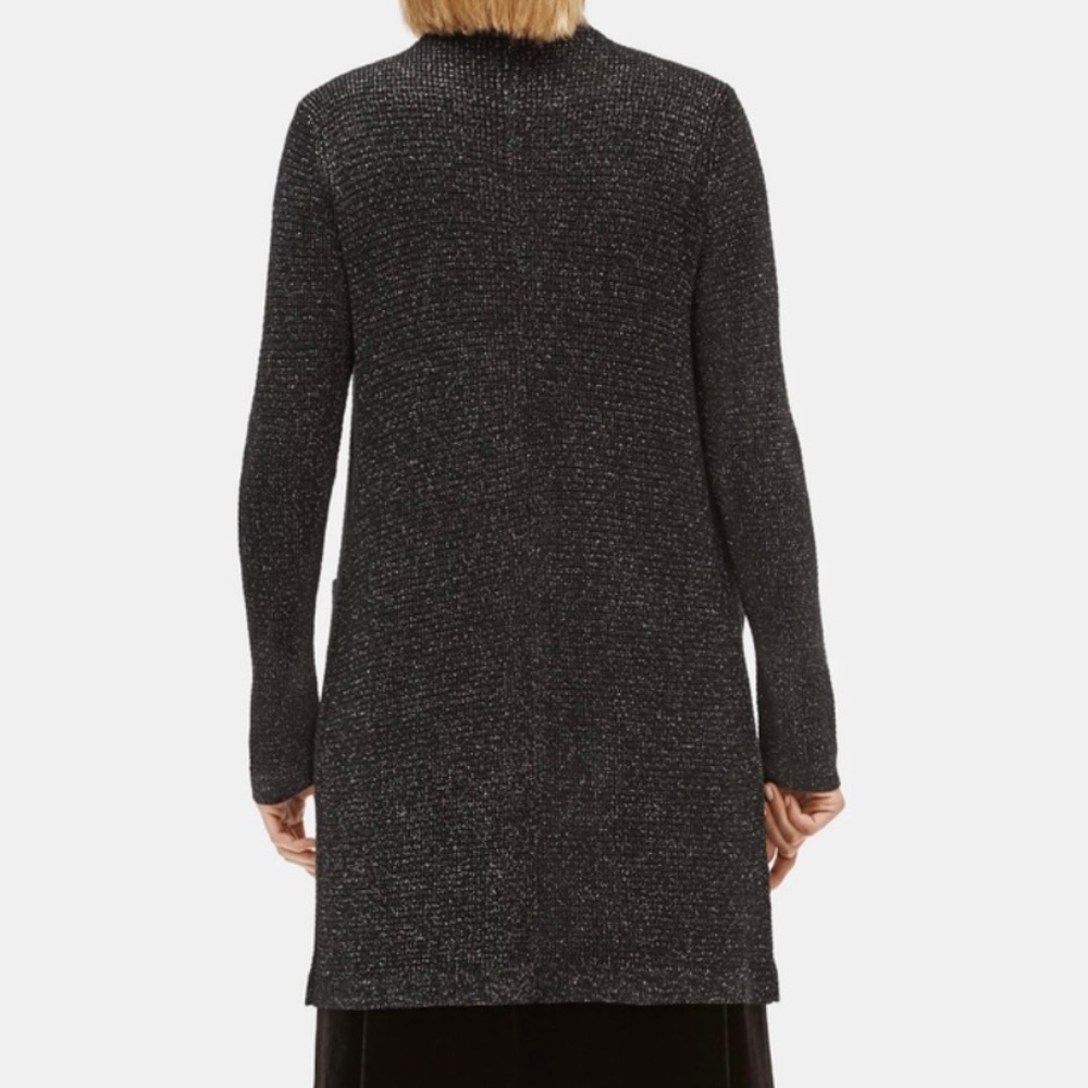 Eileen Fisher Merino Sparkle Long Cardigan Black Size PP NWT - Picture 3 of 9